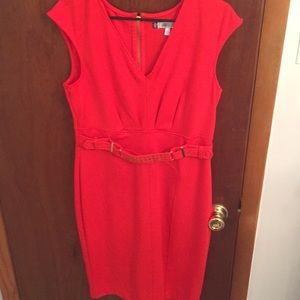Reddish orange dress